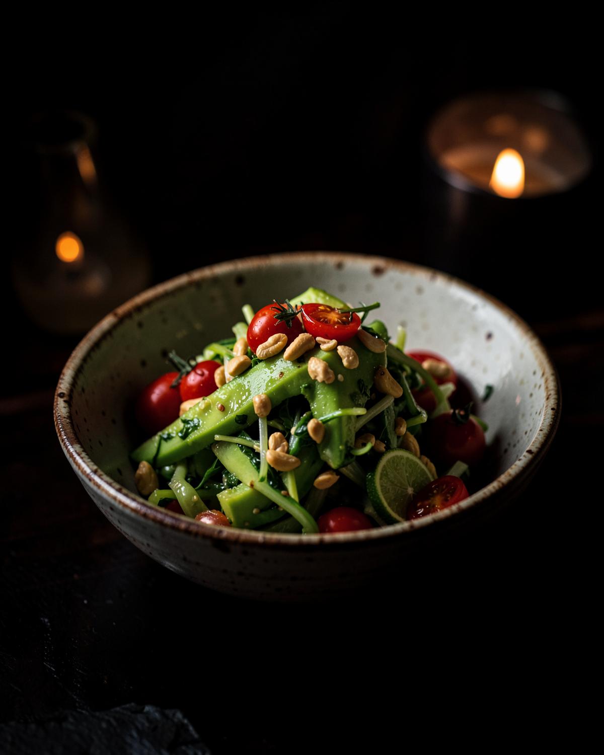 Green papaya salad with chilli and lime